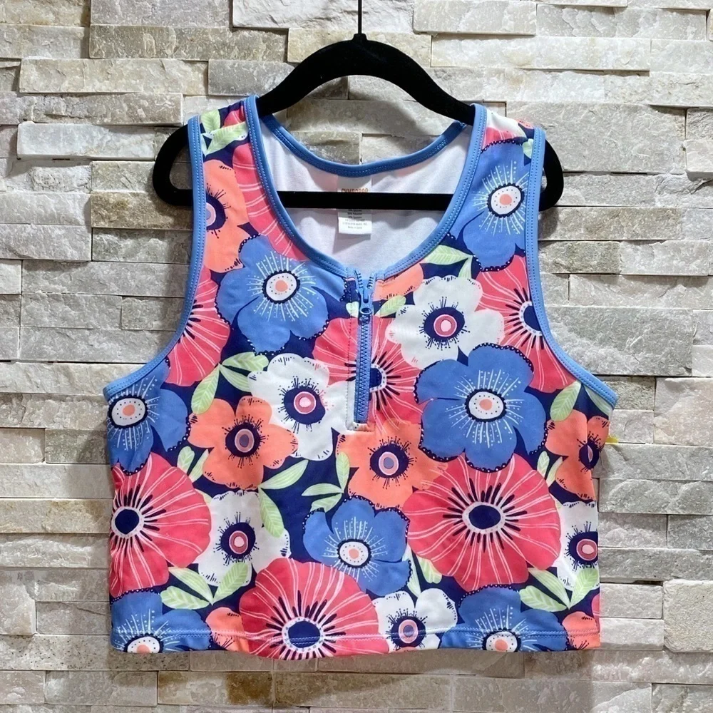 Gymboree Tankini Floral Tankini Swim Top Size 14 XL